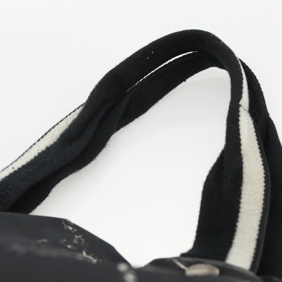 CHANEL Travel Line Tote Bag Nylon Black CC Auth BA11251