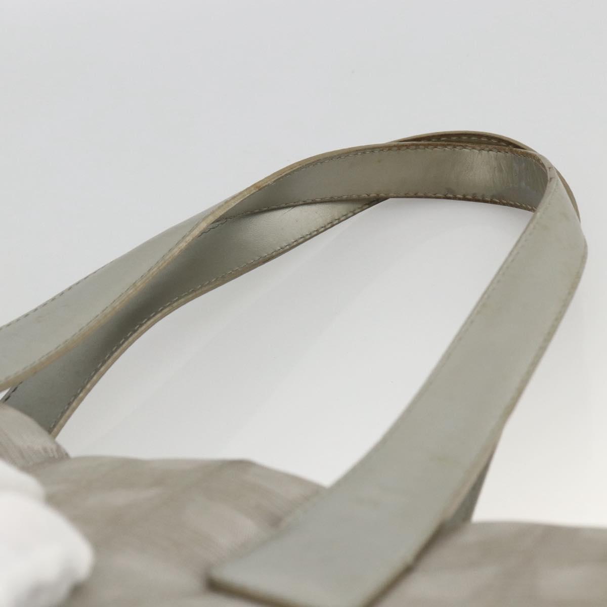 CHANEL New Travel Line Hand Bag Nylon Beige CC Auth BA11252