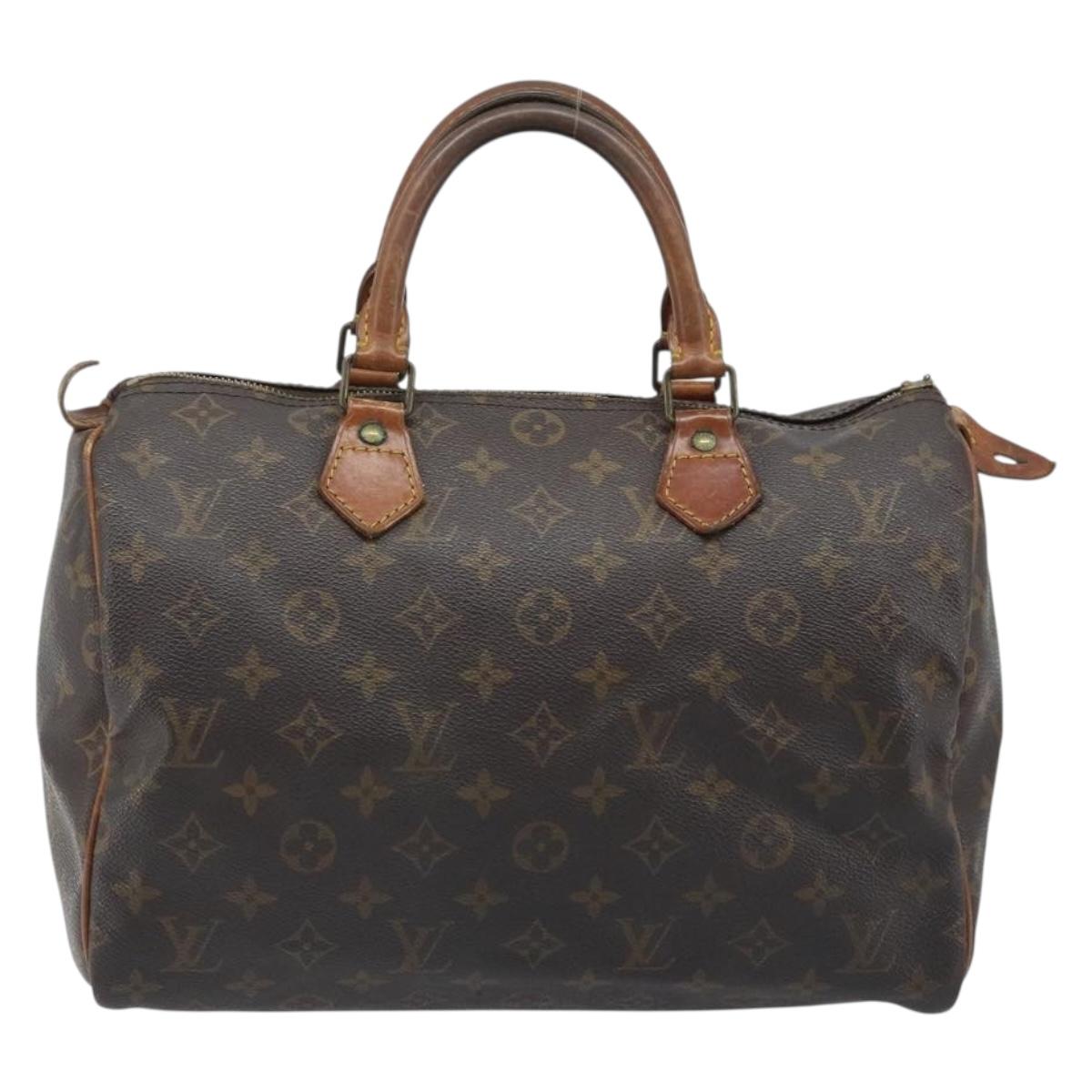 LOUIS VUITTON Monogram Speedy 30 Hand Bag M41526 LV Auth BA11257