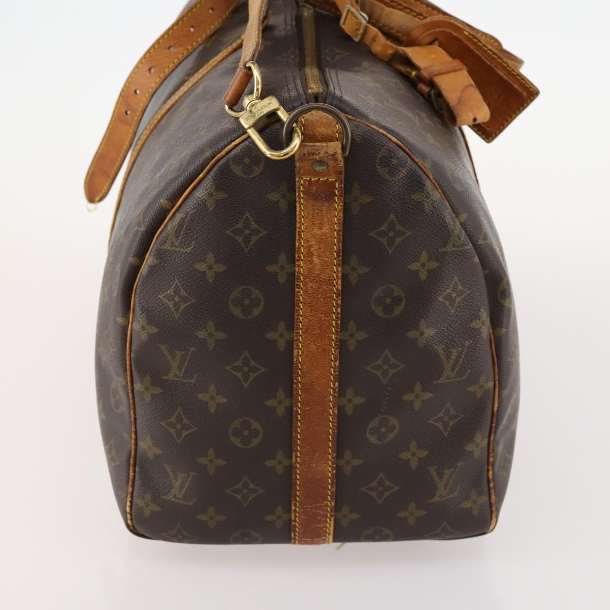 LOUIS VUITTON Monogram Keepall Bandouliere 50 Boston Bag M41416 LV Auth BA11258