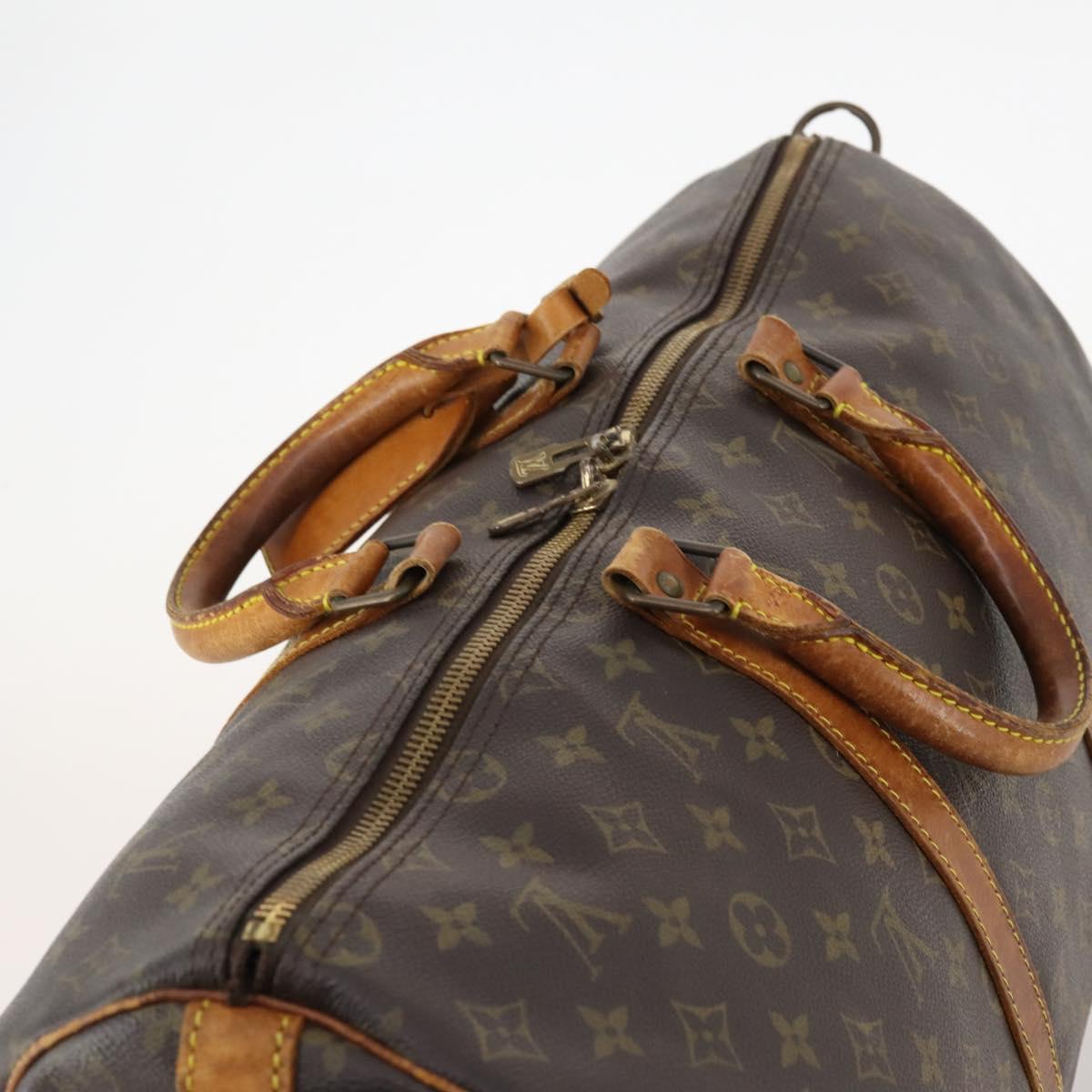 LOUIS VUITTON Monogram Keepall Bandouliere 50 Boston Bag M41416 LV Auth BA11258