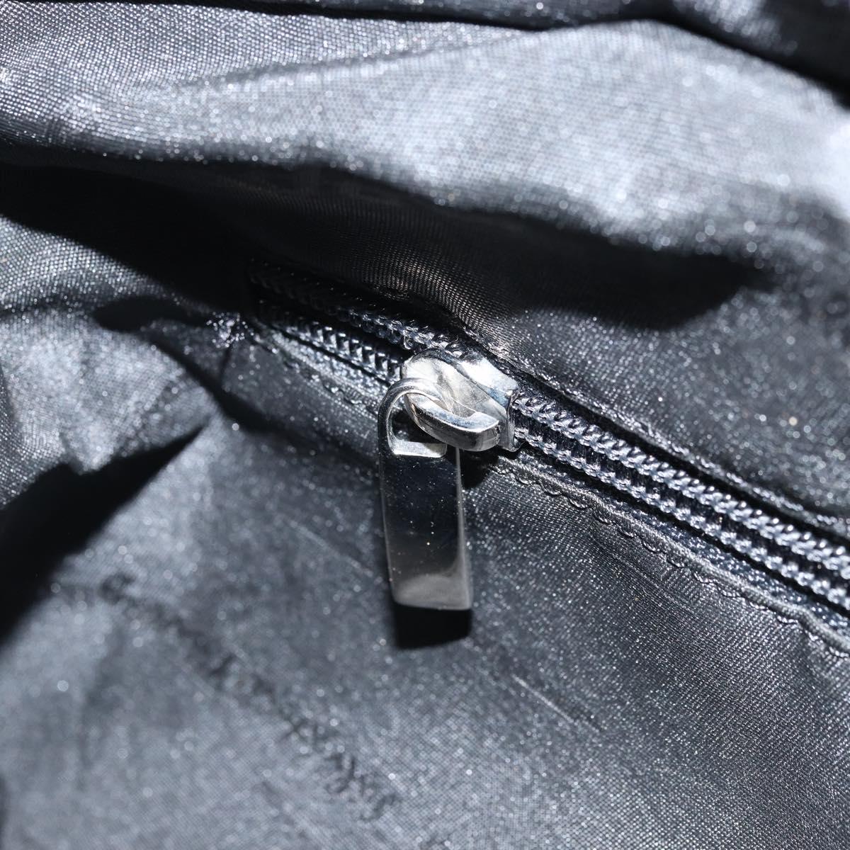 Salvatore Ferragamo Gancini Tote Bag Nylon Black Silver Auth BA11280
