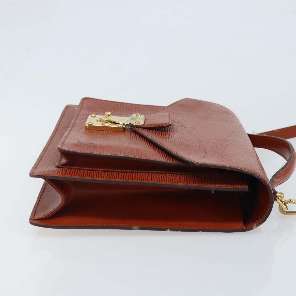 LOUIS VUITTON Epi Monceau 28 Hand Bag Brown M52123 LV Auth BA11286