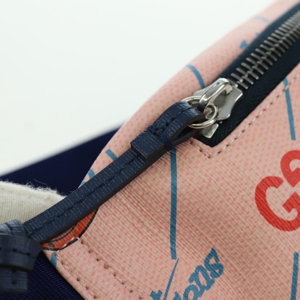 GUCCI GG Supreme Jetsons Collaboration Body Bag PVC Pink 502095 Auth BA11289V