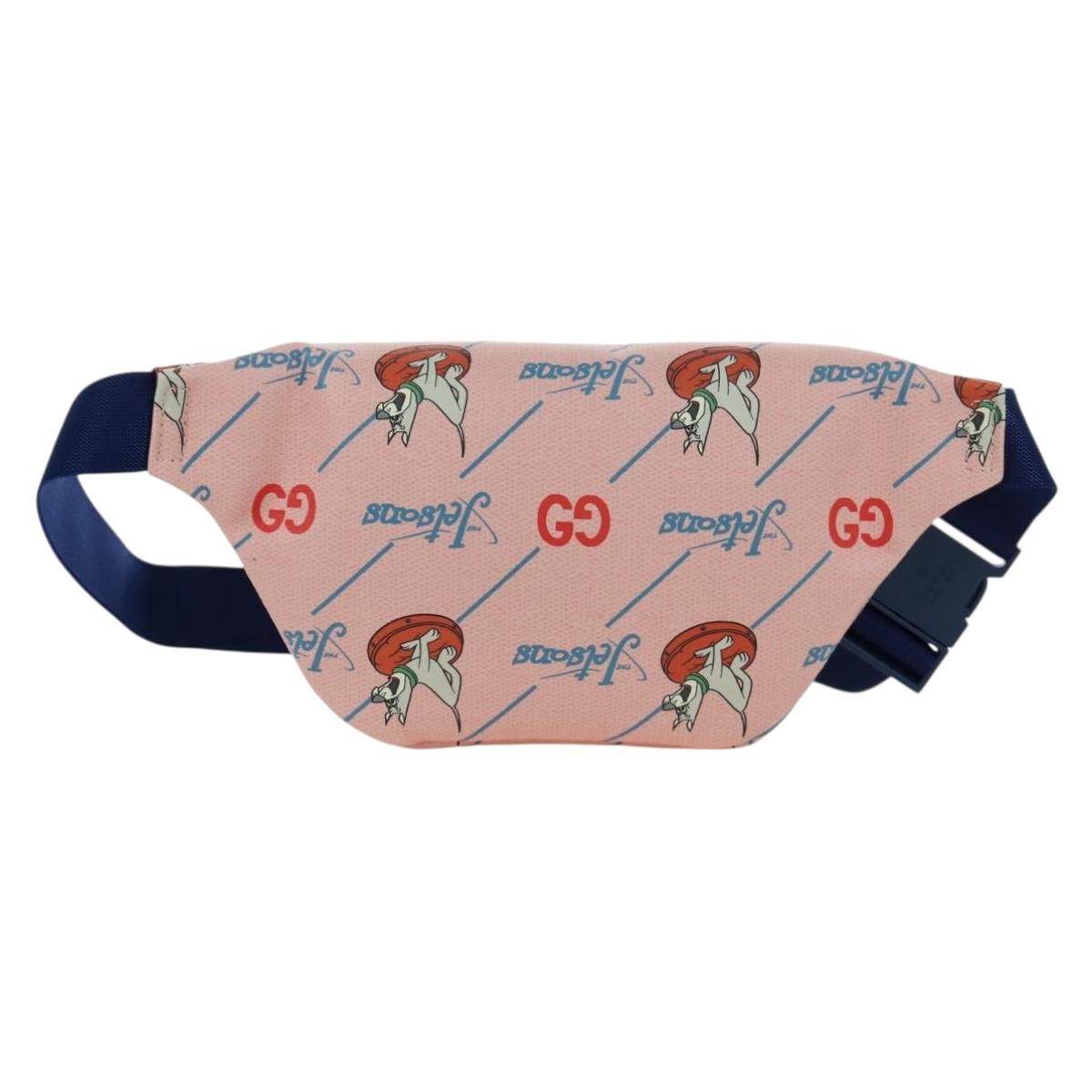 GUCCI GG Supreme Jetsons Collaboration Body Bag PVC Pink 502095 Auth BA11289V