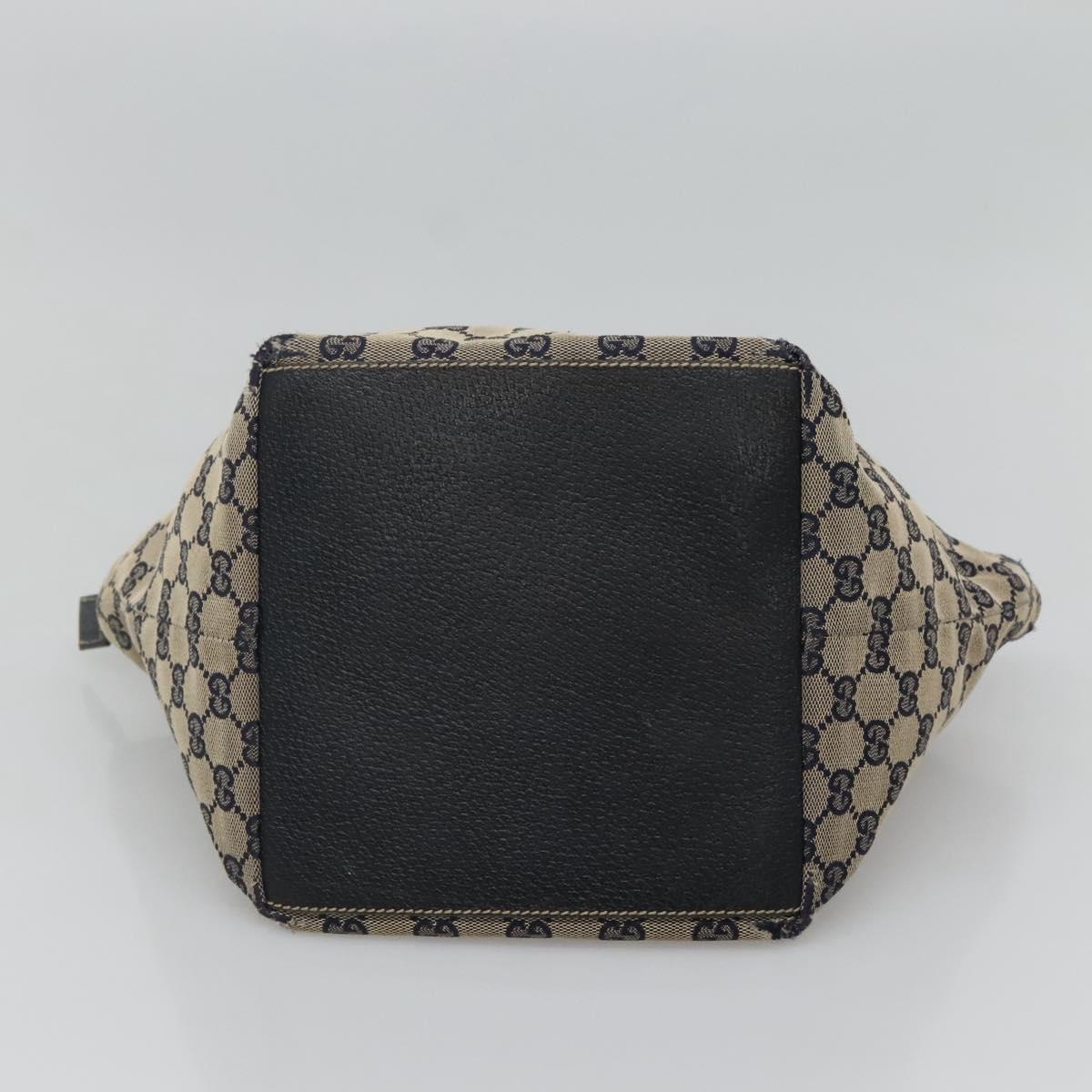 GUCCI GG Canvas Sherry Line Tote Bag Navy Red 131228 Auth BA1129