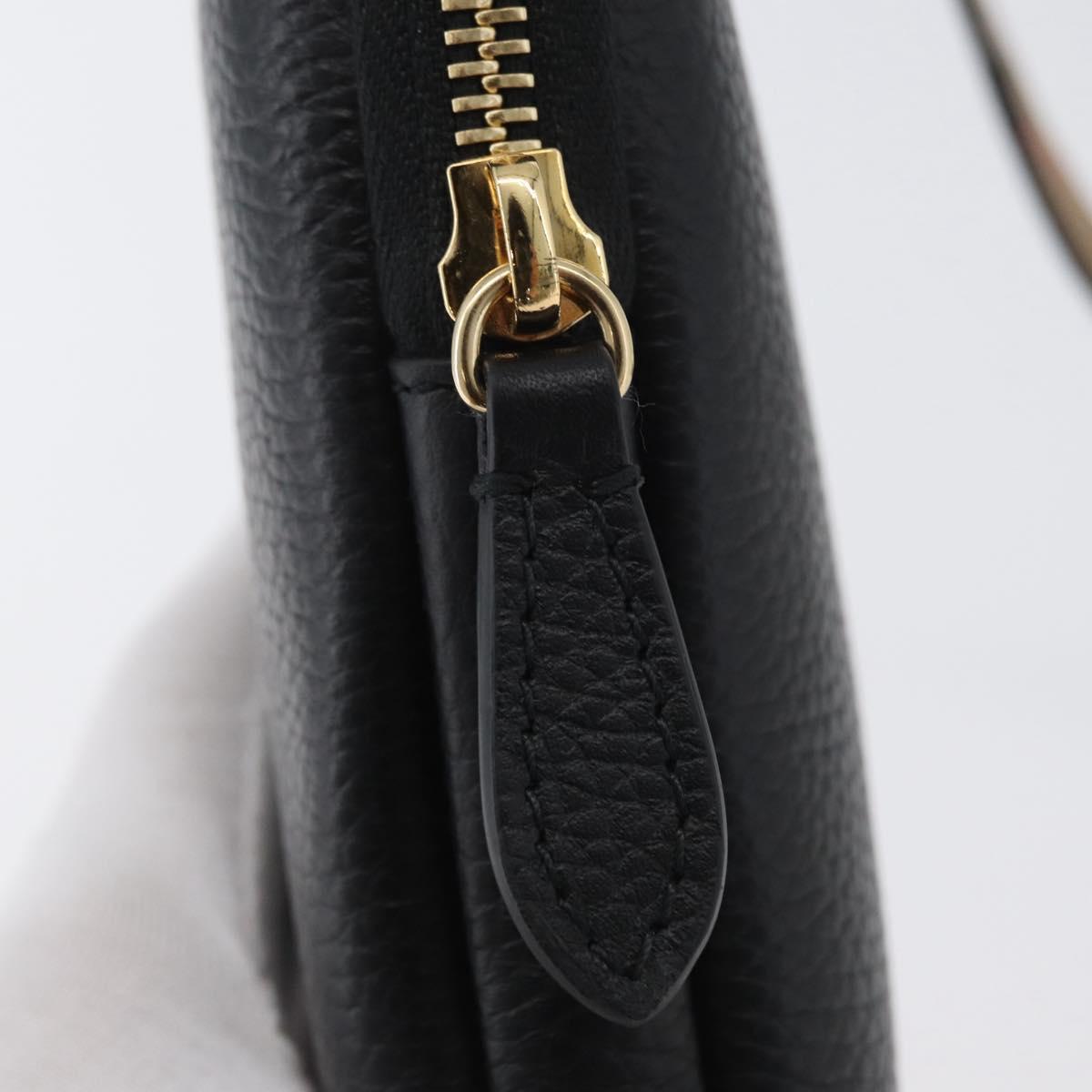BURBERRY Phone Case Leather Black Gold Auth BA11293V