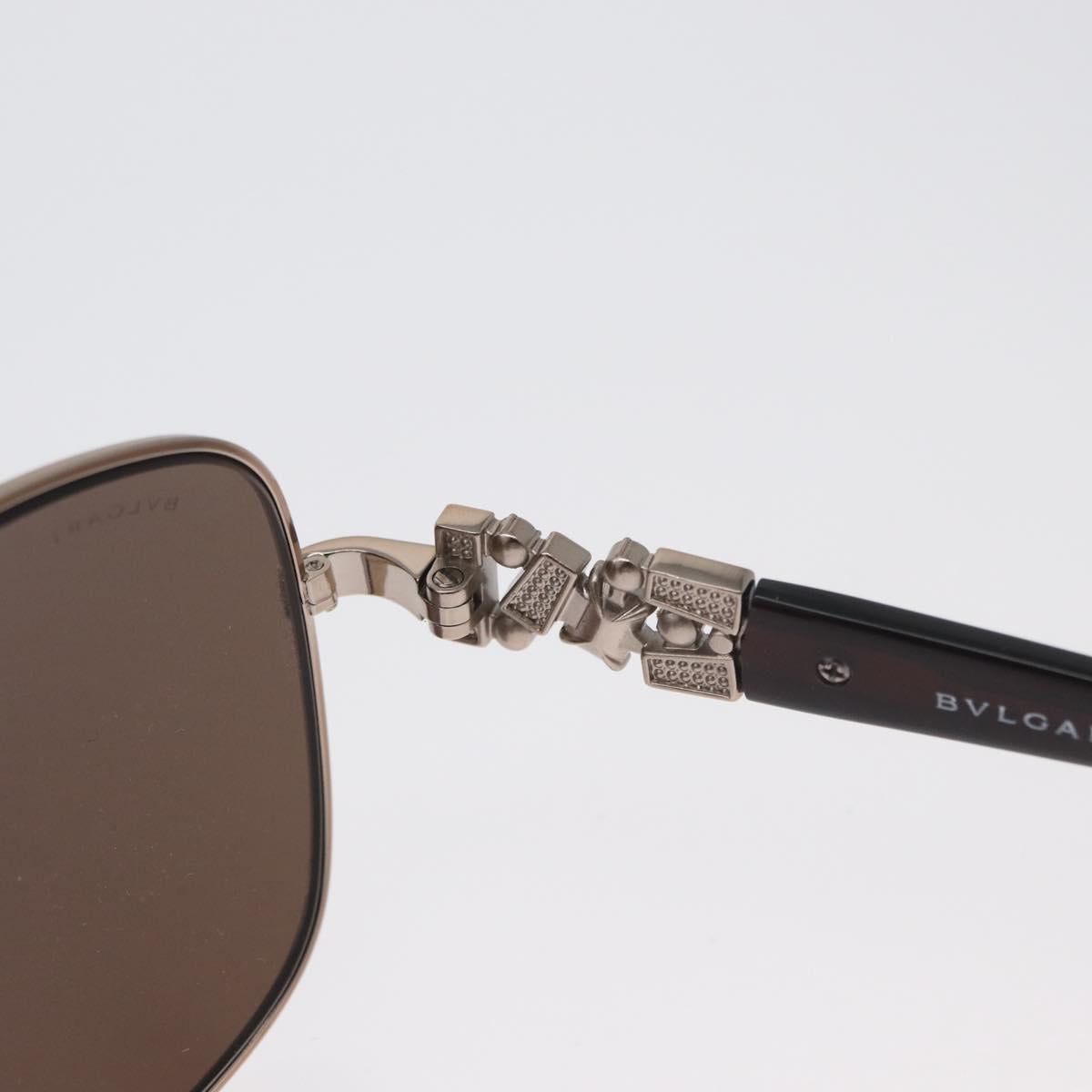 BVLGARI Sunglasses metal Brown 6066-B Auth BA11295V