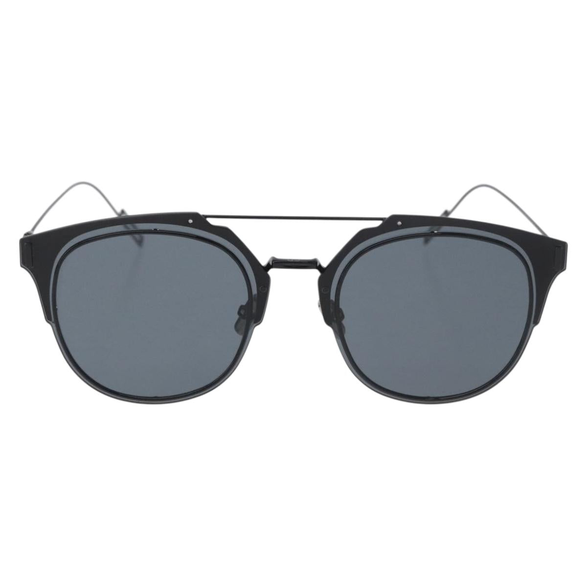 Christian Dior Sunglasses metal Black Auth BA11297