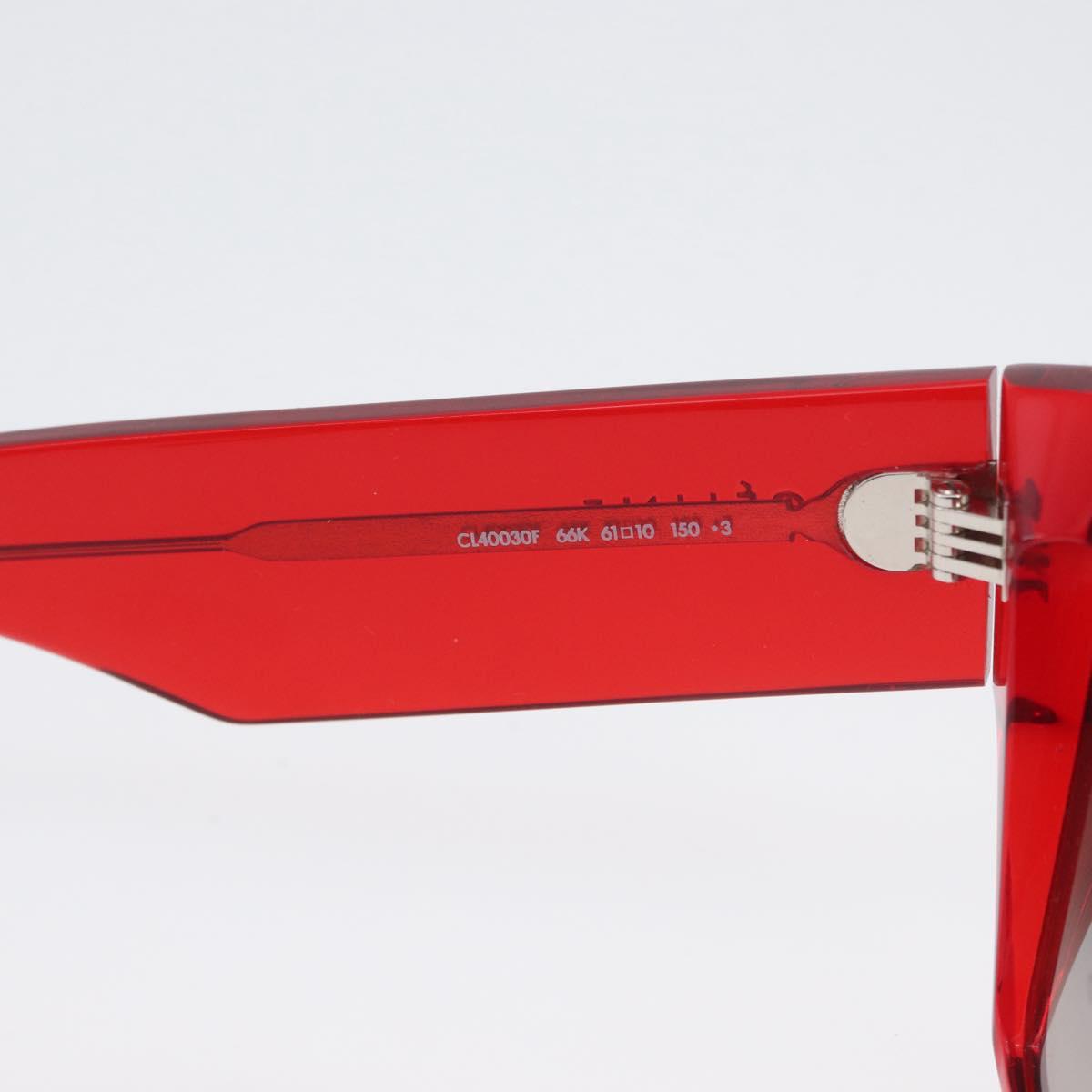 CELINE Sunglasses plastic Red Auth BA11298