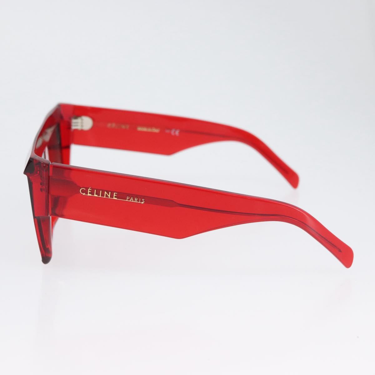 CELINE Sunglasses plastic Red Auth BA11298
