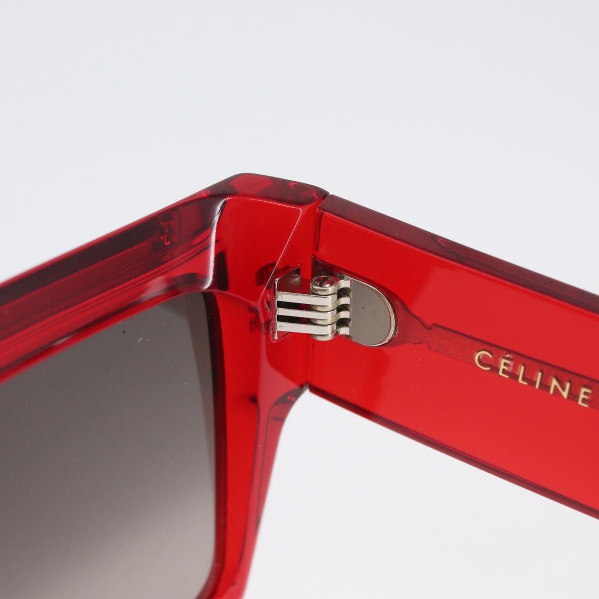 CELINE Sunglasses plastic Red Auth BA11298