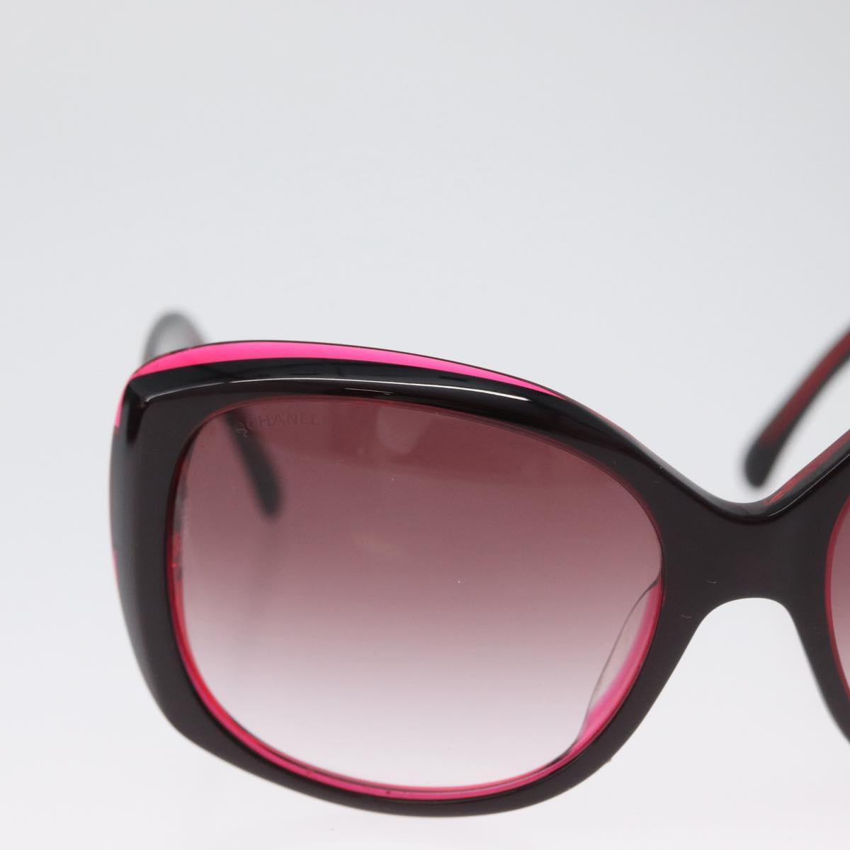 CHANEL COCO Mark Sunglasses plastic Red 5183-A CC Auth BA11304