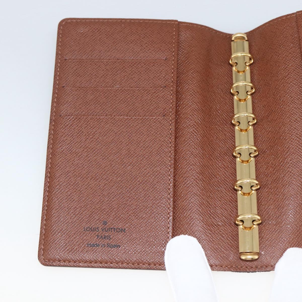 LOUIS VUITTON Monogram Agenda PM Day Planner Cover R20005 LV Auth BA11318