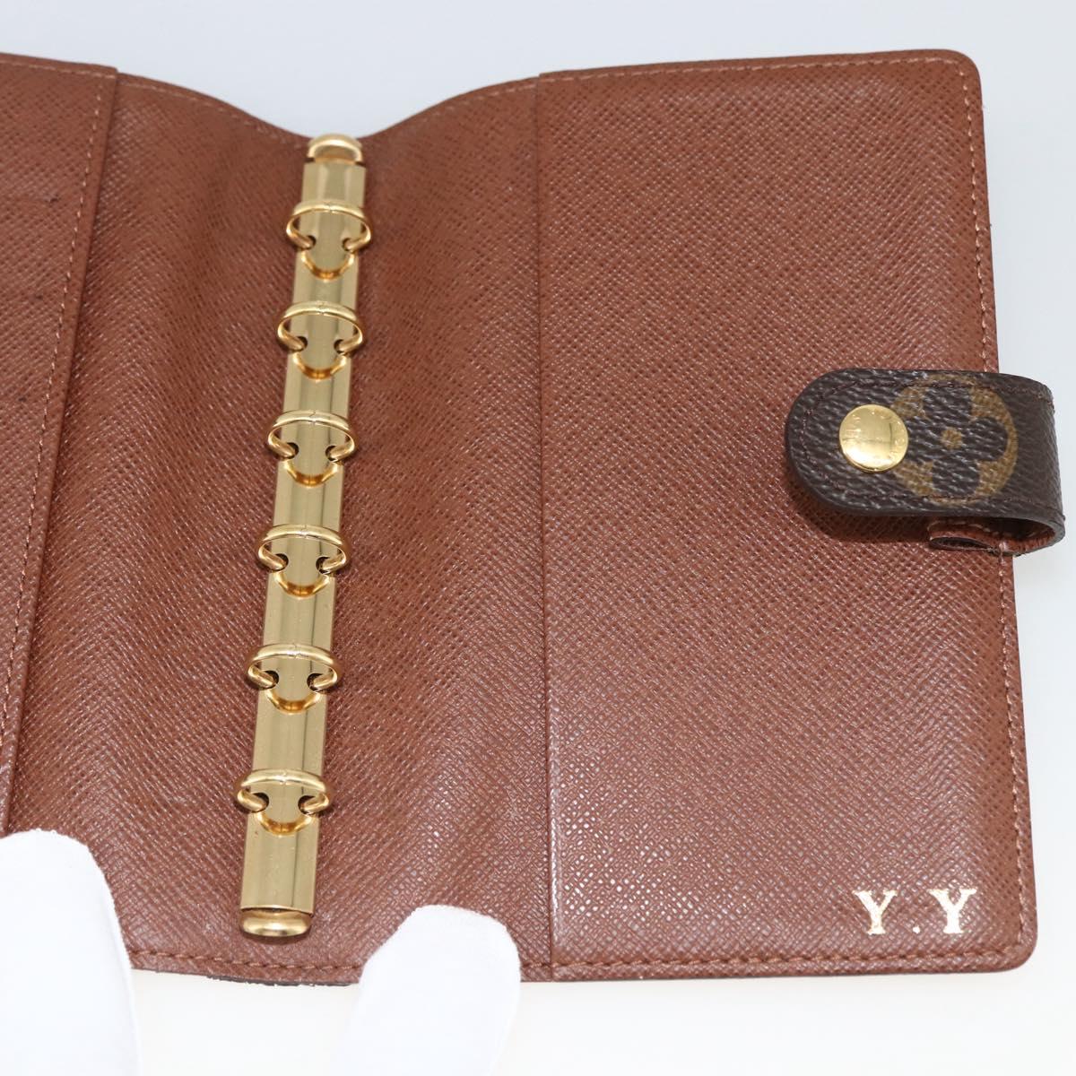 LOUIS VUITTON Monogram Agenda PM Day Planner Cover R20005 LV Auth BA11318