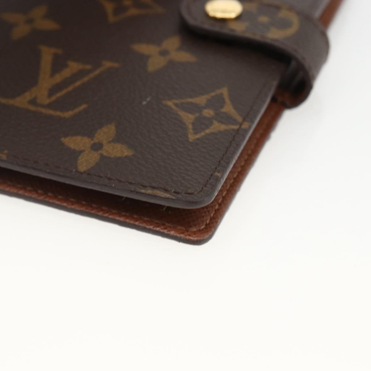 LOUIS VUITTON Monogram Agenda PM Day Planner Cover R20005 LV Auth BA11318