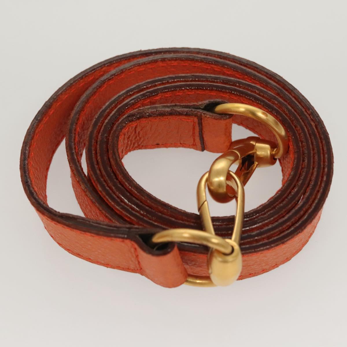 GUCCI Bamboo Hand Bag Suede 2way Orange Gold 000 123 0316 Auth BA1132