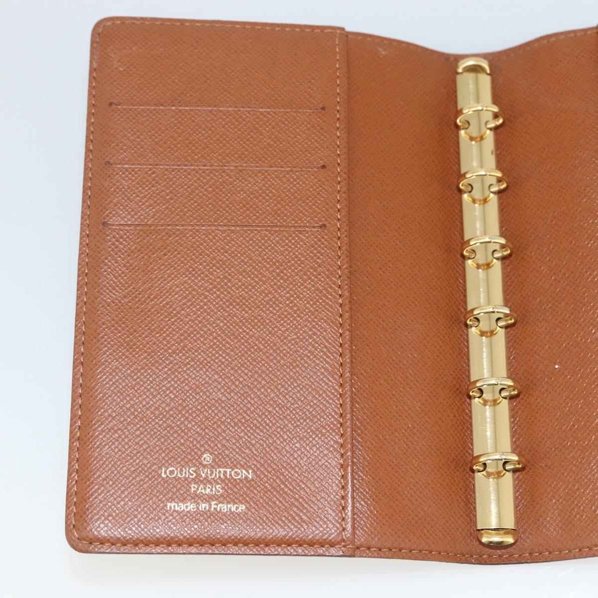 LOUIS VUITTON Monogram Trunk Label Agenda PM R21067 LV Auth BA11321