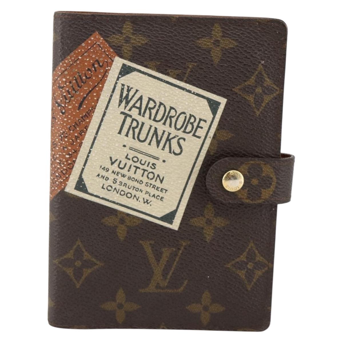 LOUIS VUITTON Monogram Trunk Label Agenda PM R21067 LV Auth BA11321