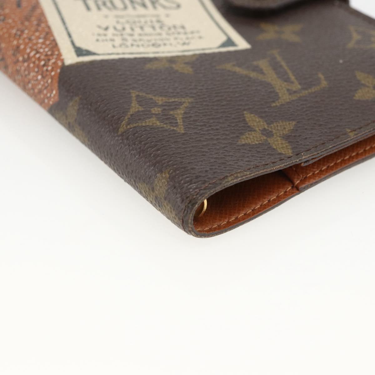 LOUIS VUITTON Monogram Trunk Label Agenda PM R21067 LV Auth BA11321