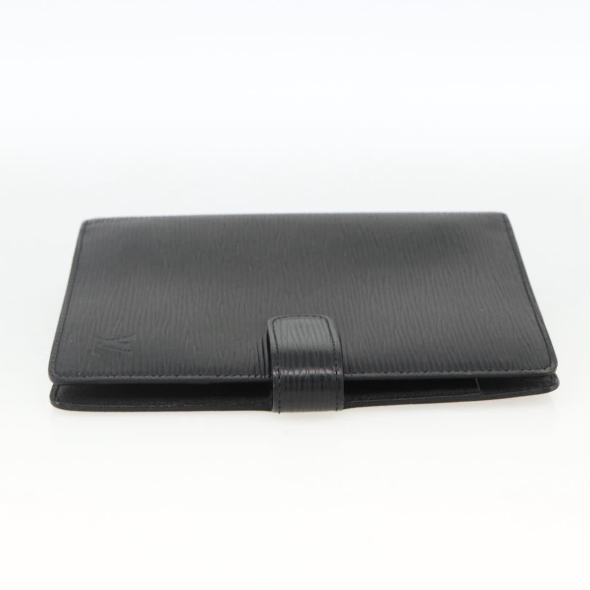 LOUIS VUITTON Epi Agenda MM Day Planner Cover Black R20042 LV Auth BA11324