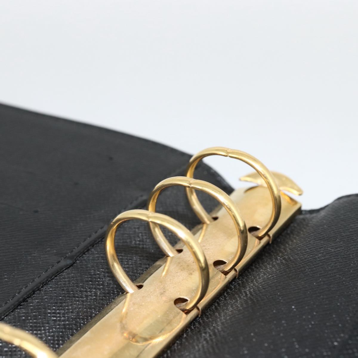 LOUIS VUITTON Epi Agenda MM Day Planner Cover Black R20042 LV Auth BA11325