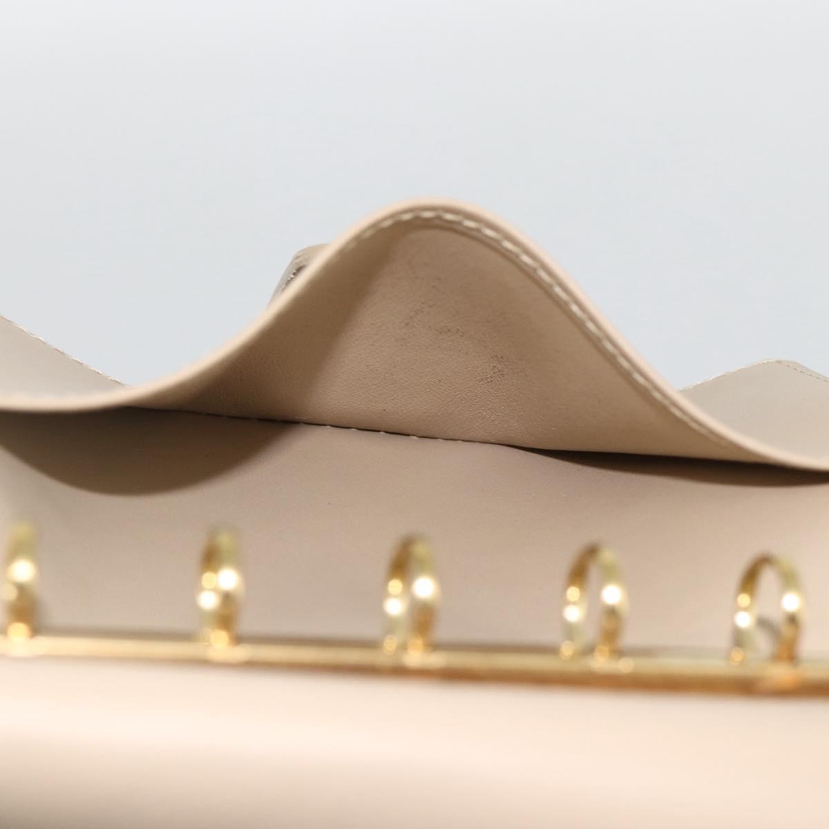 LOUIS VUITTON Vernis Agenda PM Day Planner Cover Beige R21001 LV Auth BA11326