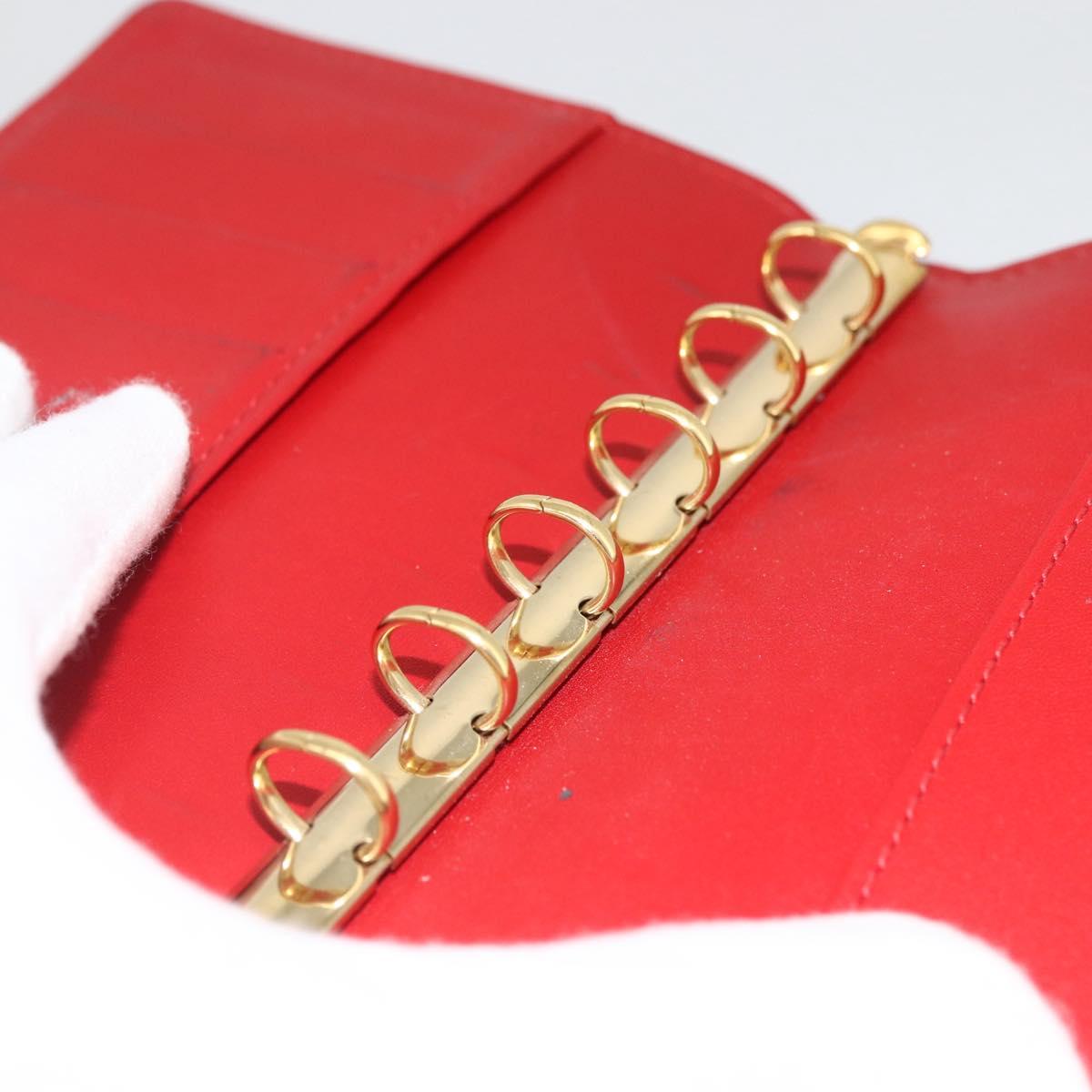 LOUIS VUITTON Vernis Agenda PM Day Planner Cover Rouge R21003 LV Auth BA11327