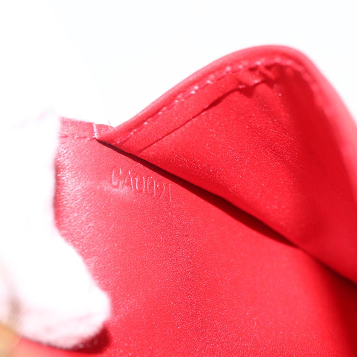 LOUIS VUITTON Vernis Agenda PM Day Planner Cover Rouge R21003 LV Auth BA11327