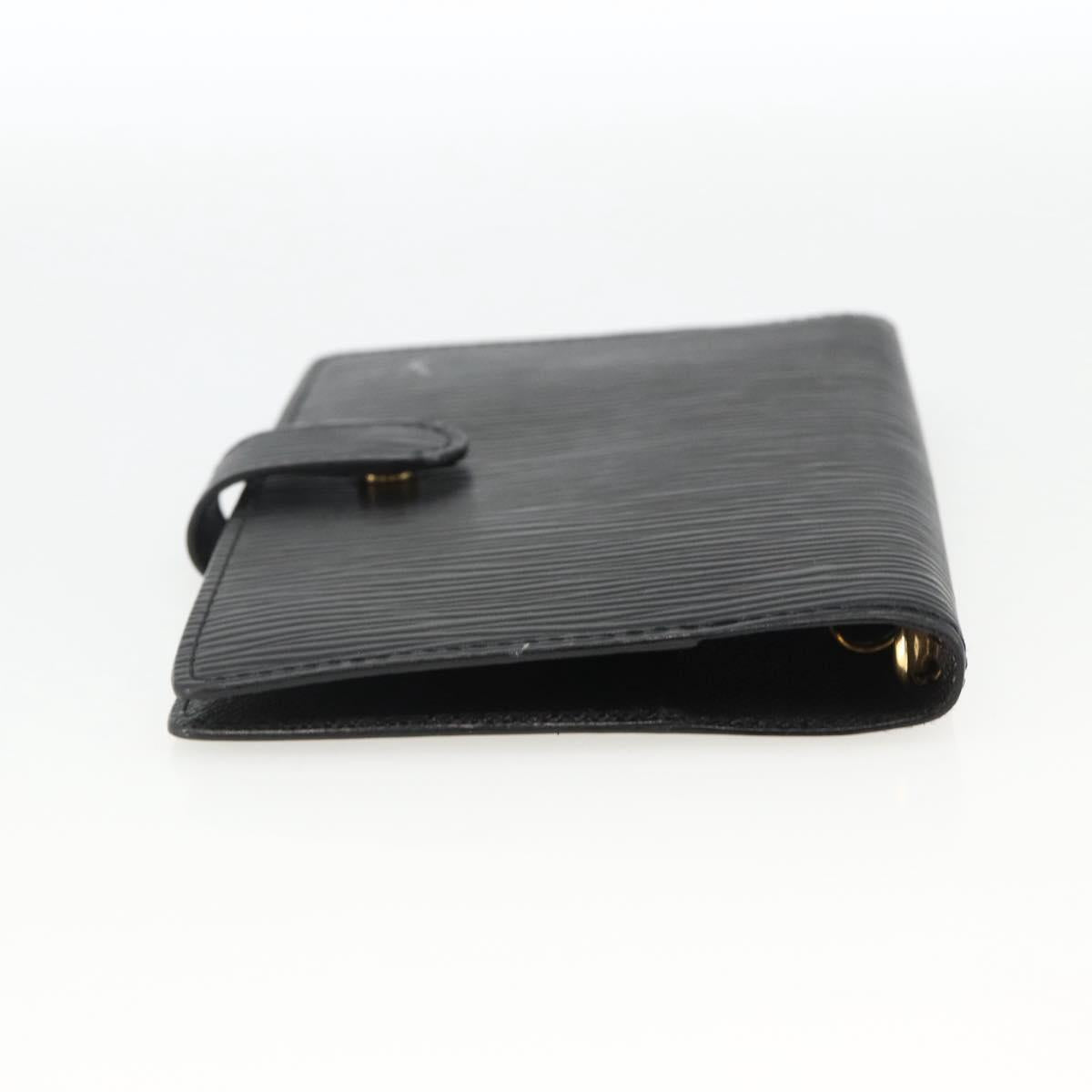 LOUIS VUITTON Epi Agenda PM Day Planner Cover Black R20092 LV Auth BA11329