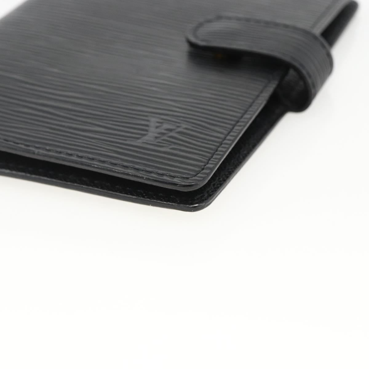 LOUIS VUITTON Epi Agenda PM Day Planner Cover Black R20092 LV Auth BA11329