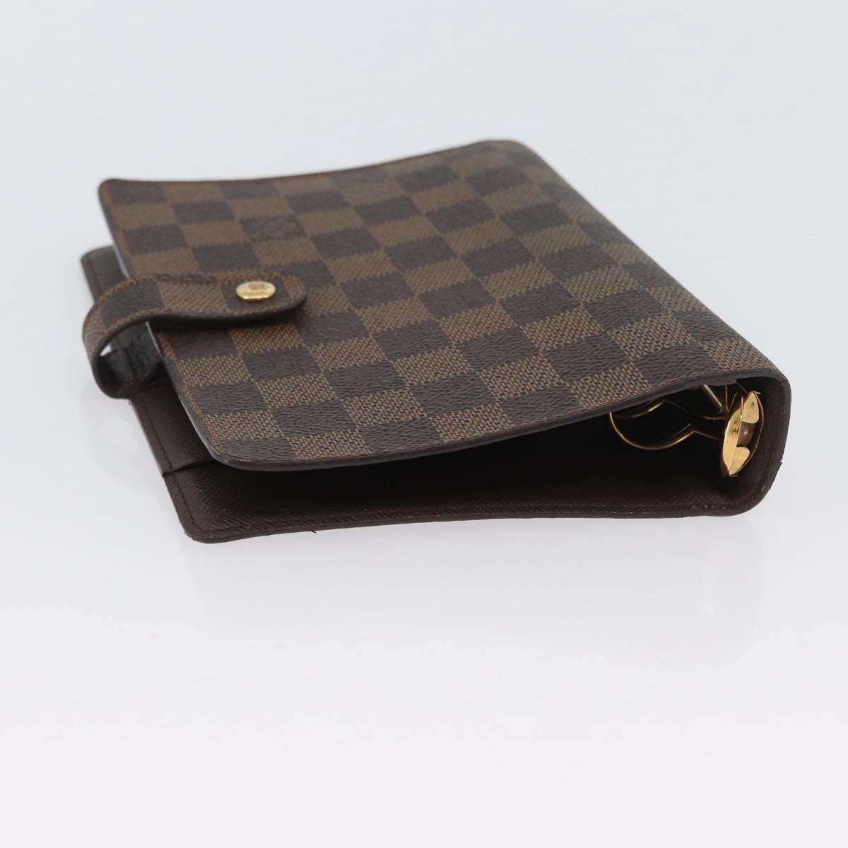 LOUIS VUITTON Damier Ebene Agenda MM Day Planner Cover R20240 LV Auth BA11331