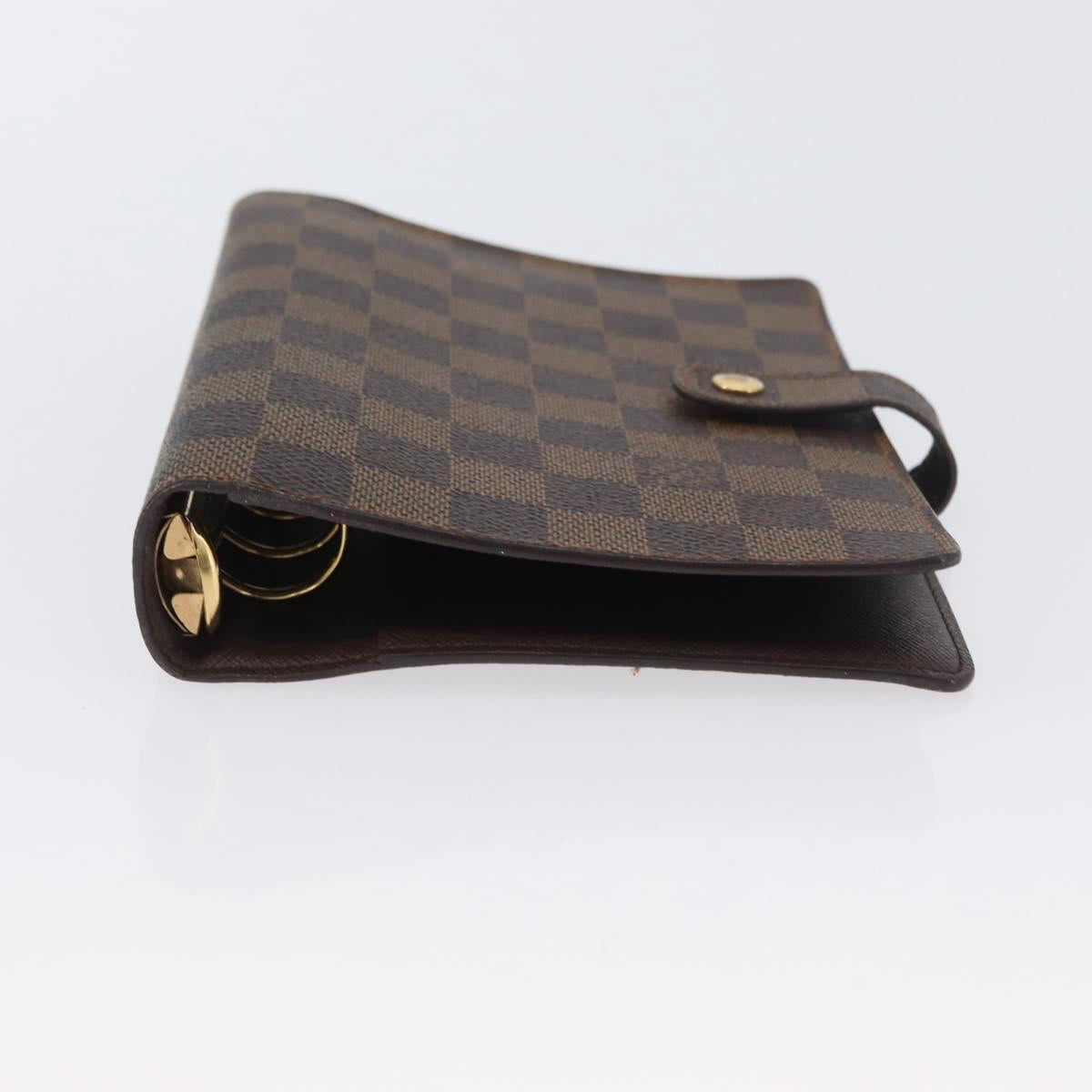 LOUIS VUITTON Damier Ebene Agenda MM Day Planner Cover R20240 LV Auth BA11331