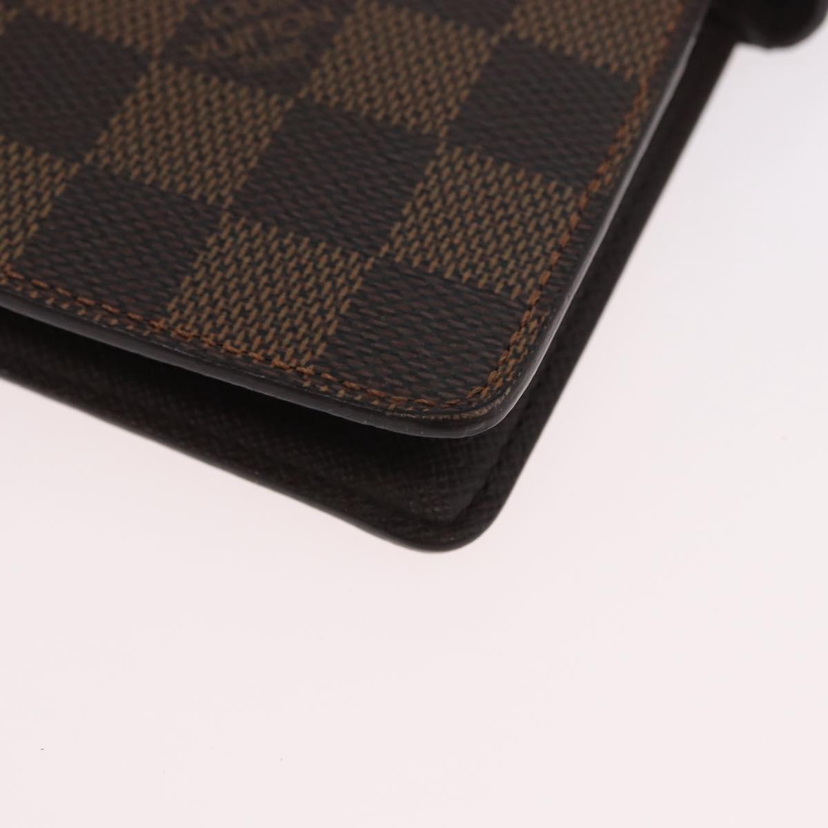 LOUIS VUITTON Damier Ebene Agenda MM Day Planner Cover R20240 LV Auth BA11331
