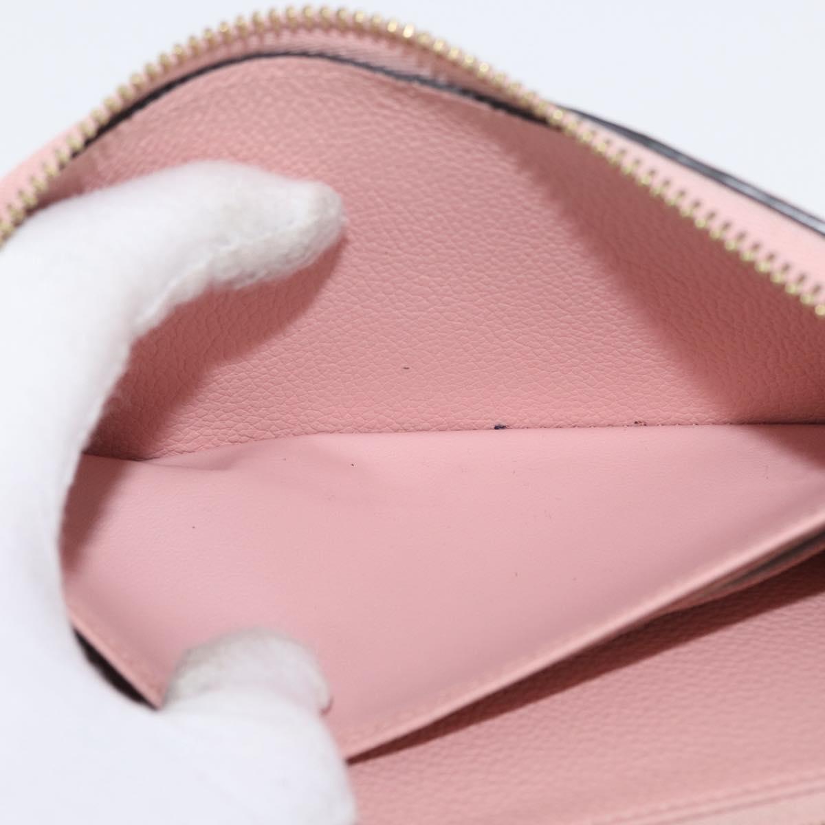 LOUIS VUITTON Monogram Empreinte Zippy Wallet Wallet Pink M64090 LV Auth BA11337