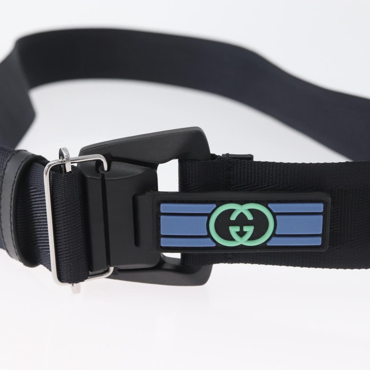 GUCCI Belt Nylon Black 778889 Auth BA11346V