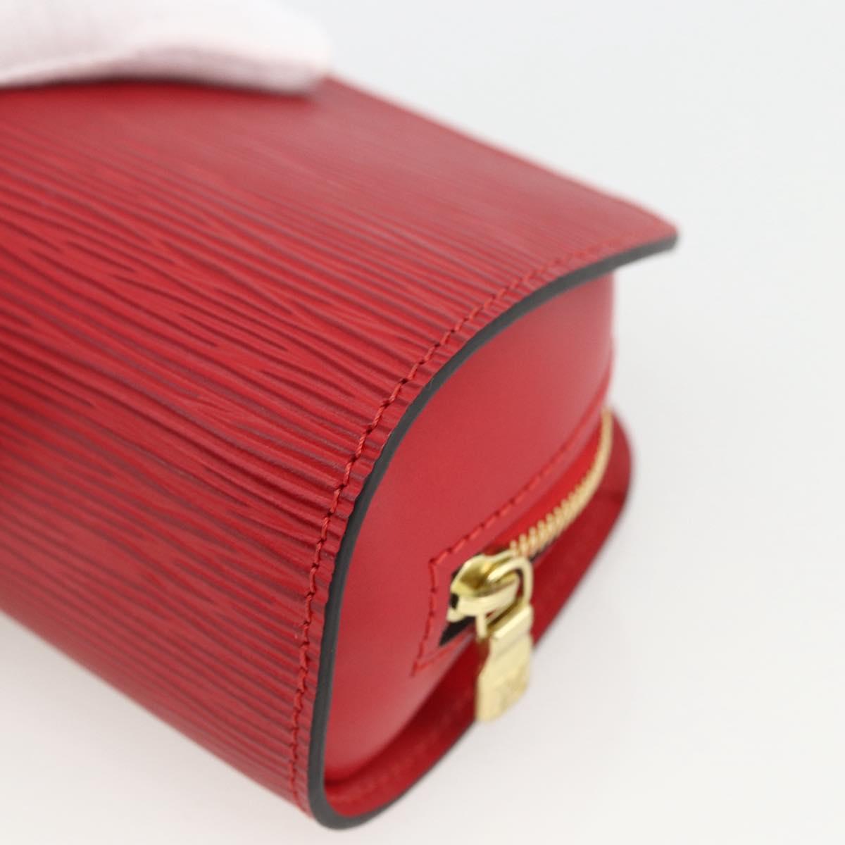 LOUIS VUITTON Epi Dauphine PM Pouch Castilian Red M48447 LV Auth BA11348