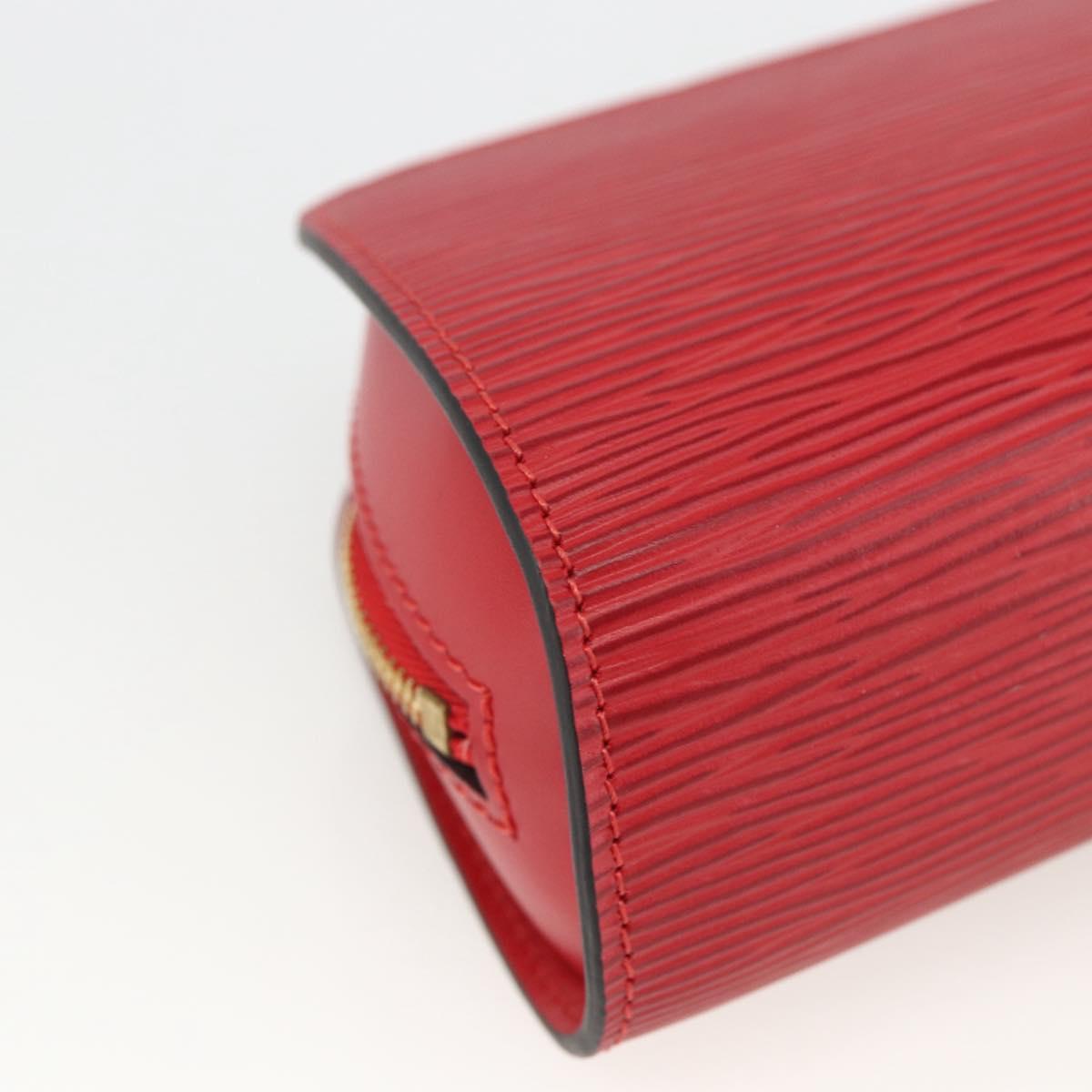 LOUIS VUITTON Epi Dauphine PM Pouch Castilian Red M48447 LV Auth BA11348