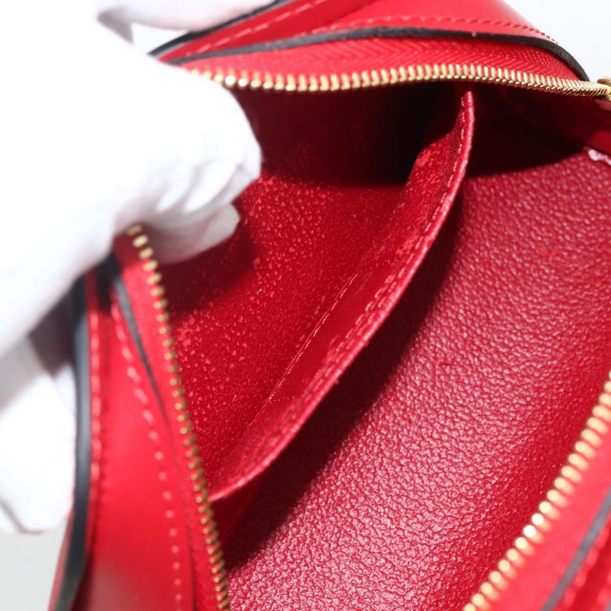 LOUIS VUITTON Epi Dauphine PM Pouch Castilian Red M48447 LV Auth BA11348