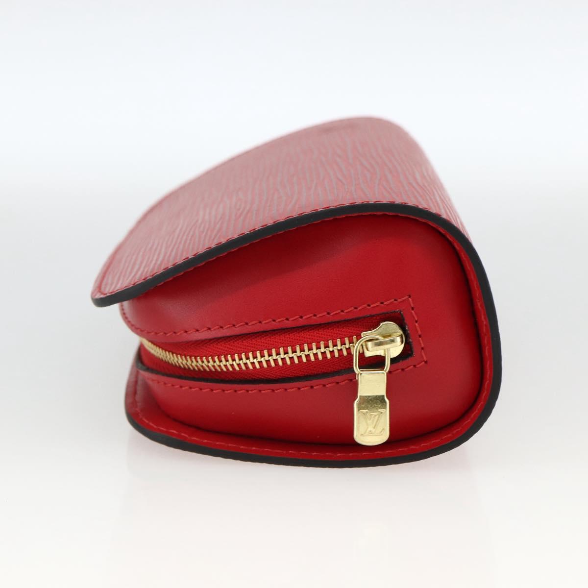 LOUIS VUITTON Epi Dauphine PM Pouch Castilian Red M48447 LV Auth BA11348