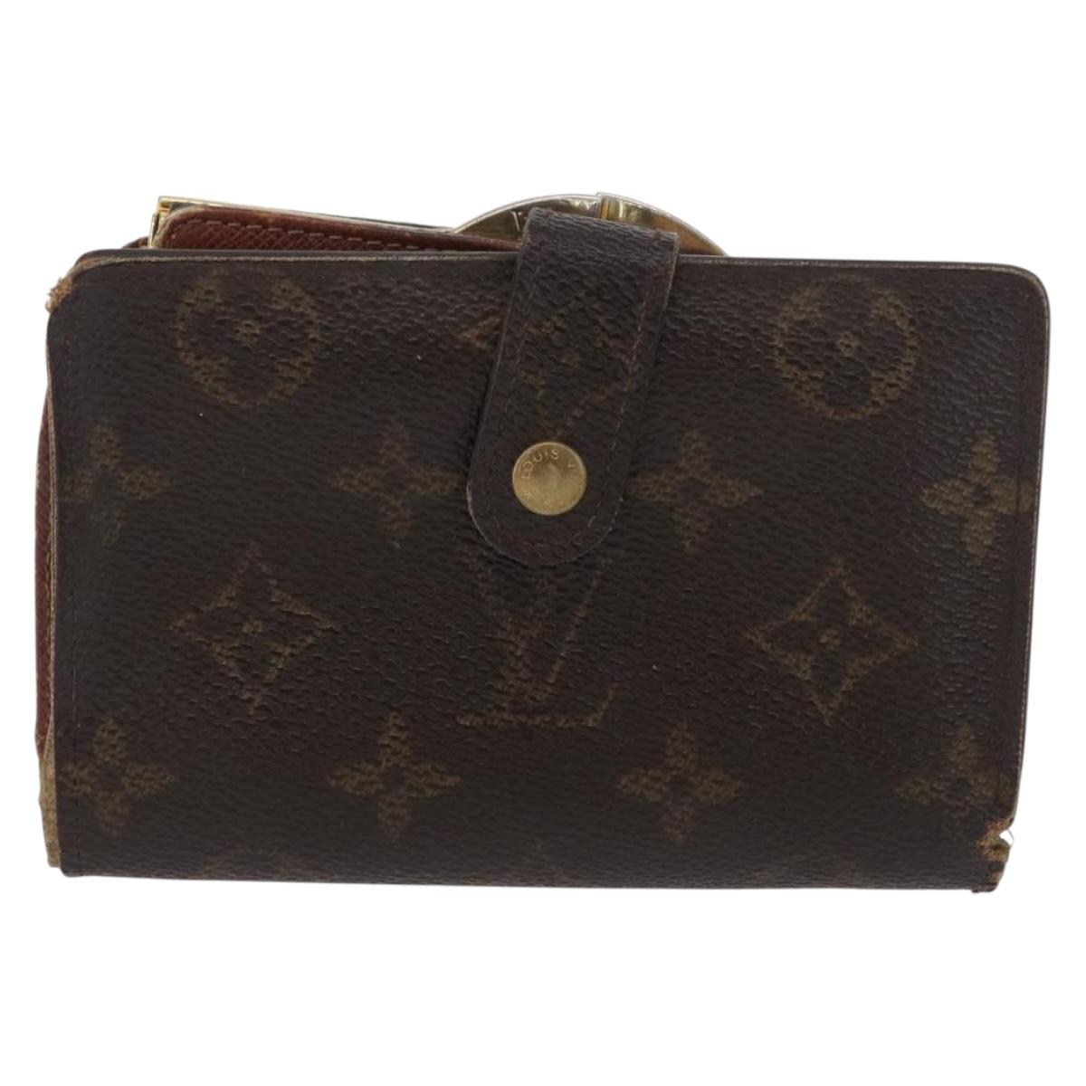 LOUIS VUITTON Monogram Wallet 2 Set LV Auth BA11350