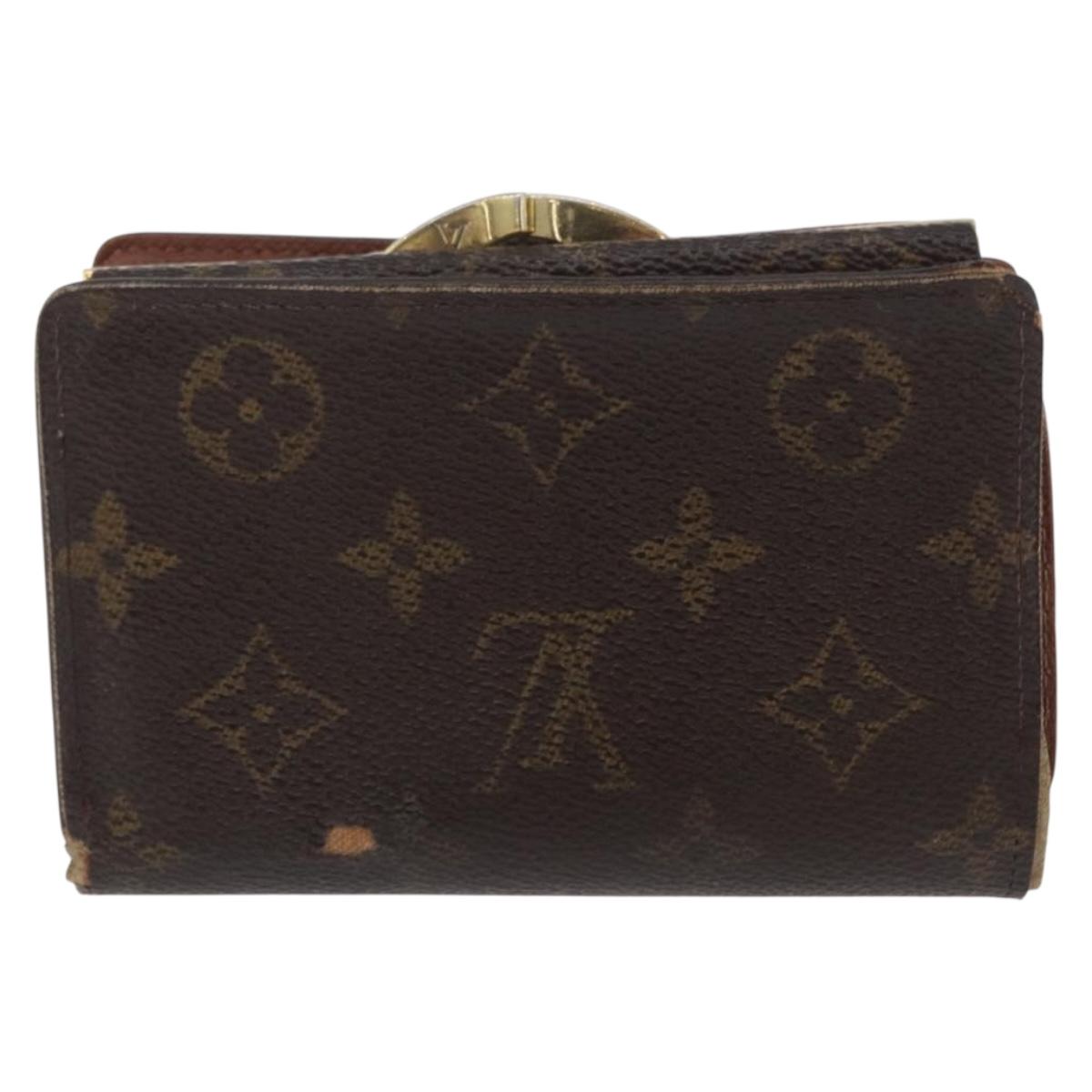 LOUIS VUITTON Monogram Wallet 2 Set LV Auth BA11350