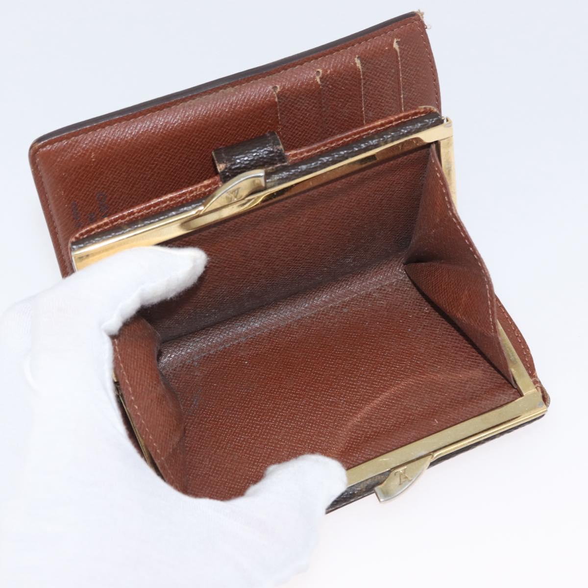 LOUIS VUITTON Monogram Wallet 2 Set LV Auth BA11350