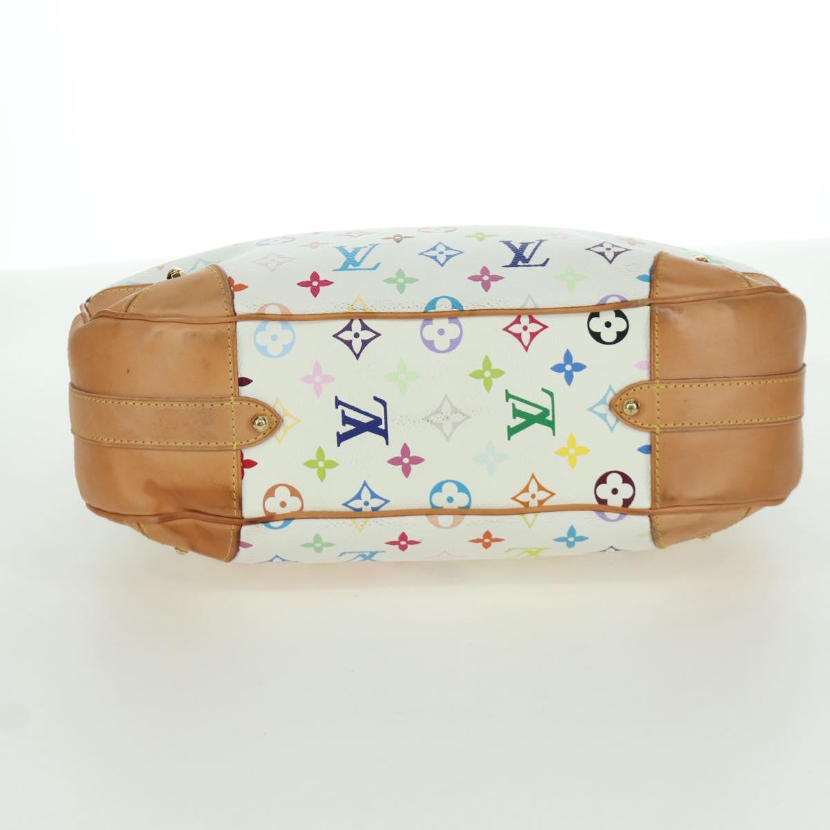 LOUIS VUITTON Monogram Multicolor Greta Hand Bag White M40195 LV Auth BA11354V