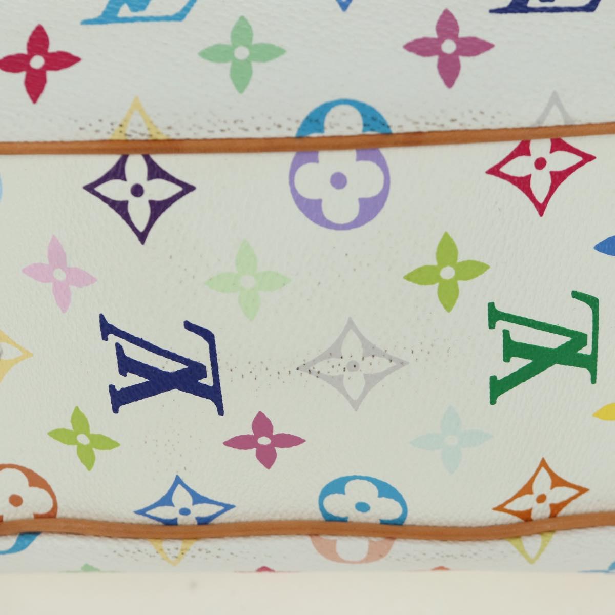 LOUIS VUITTON Monogram Multicolor Greta Hand Bag White M40195 LV Auth BA11354V