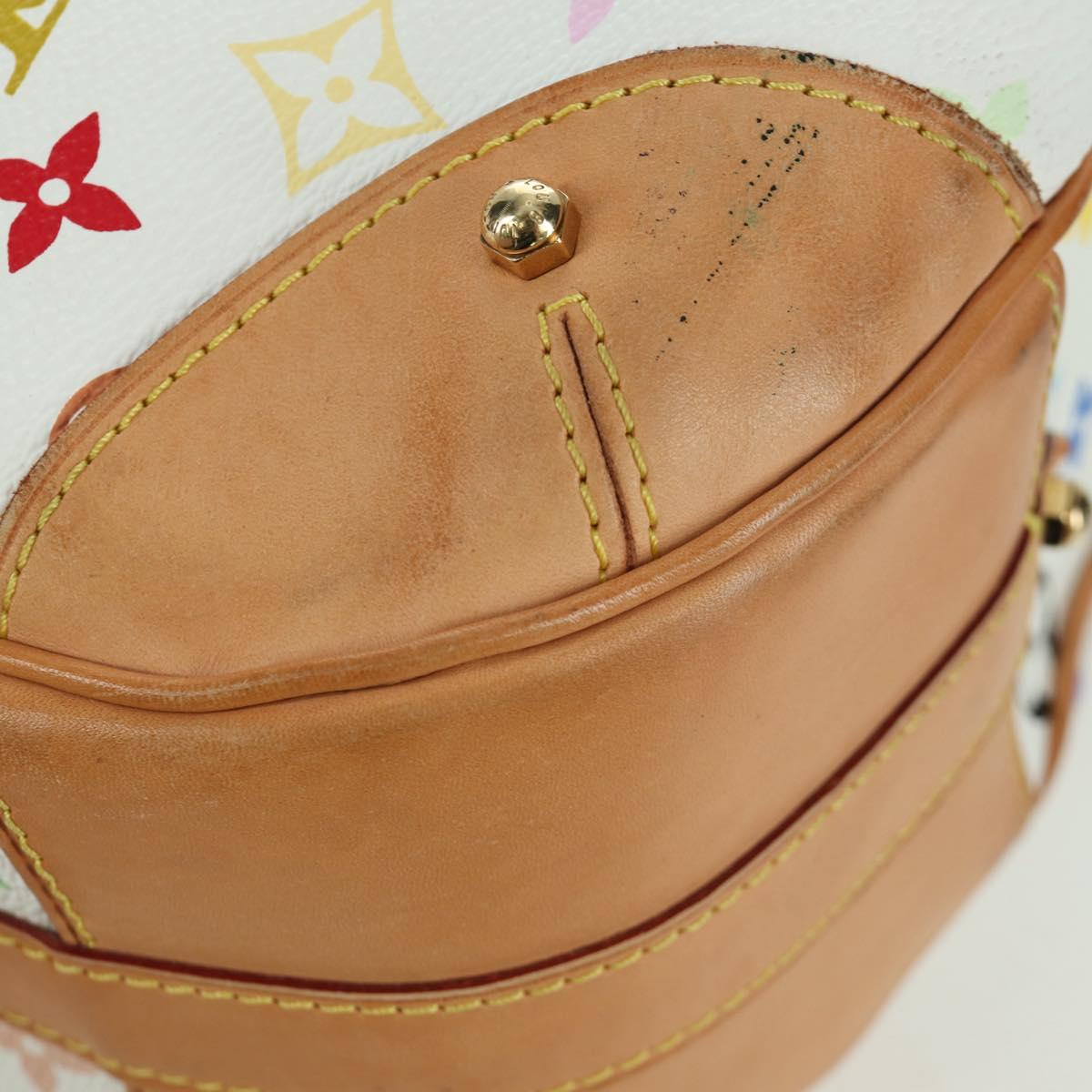LOUIS VUITTON Monogram Multicolor Greta Hand Bag White M40195 LV Auth BA11354V