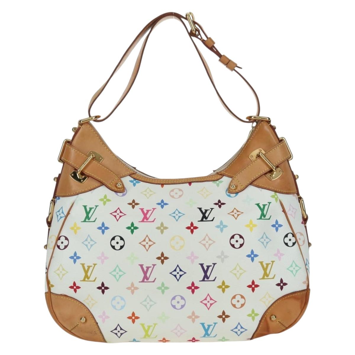 LOUIS VUITTON Monogram Multicolor Greta Hand Bag White M40195 LV Auth BA11354V