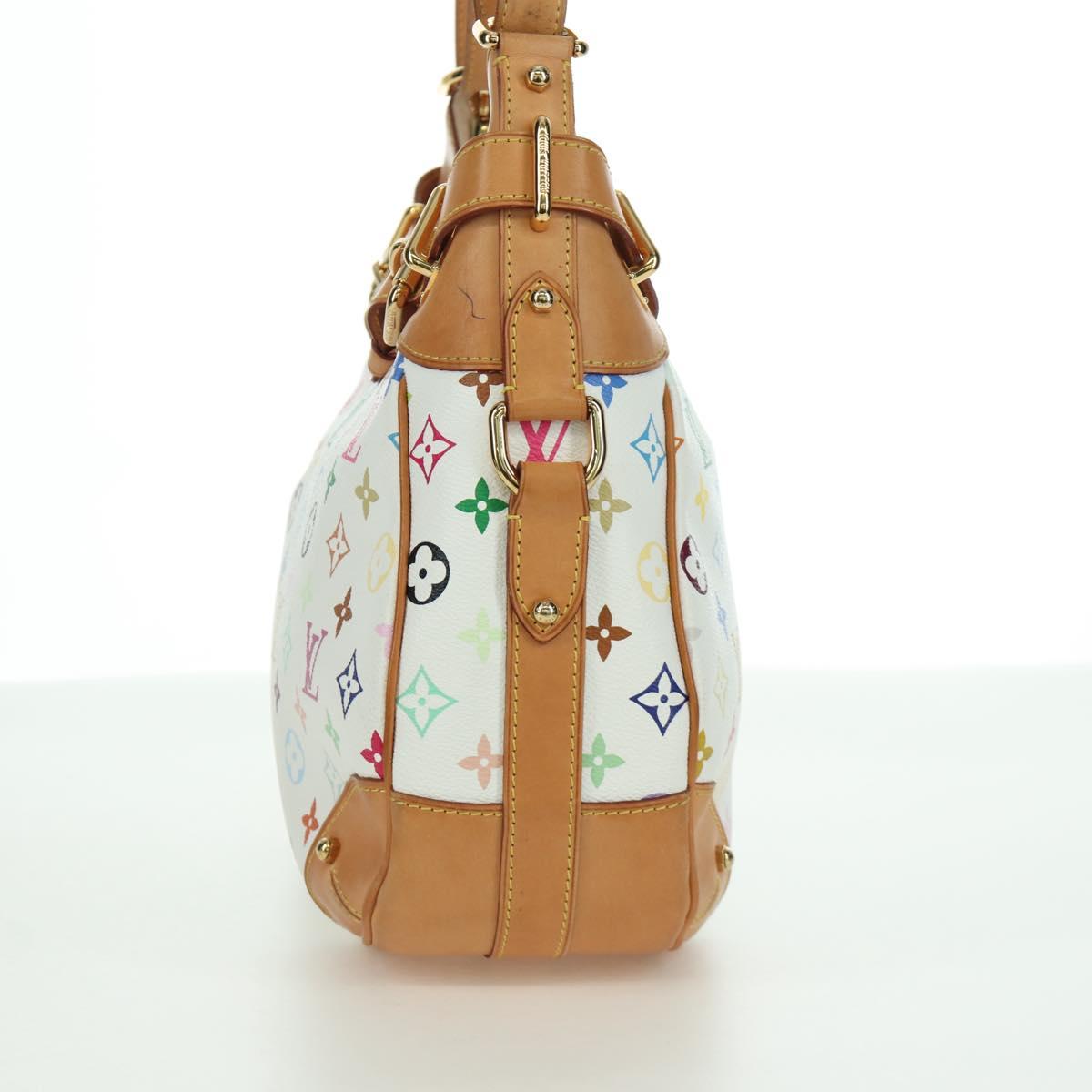 LOUIS VUITTON Monogram Multicolor Greta Hand Bag White M40195 LV Auth BA11354V