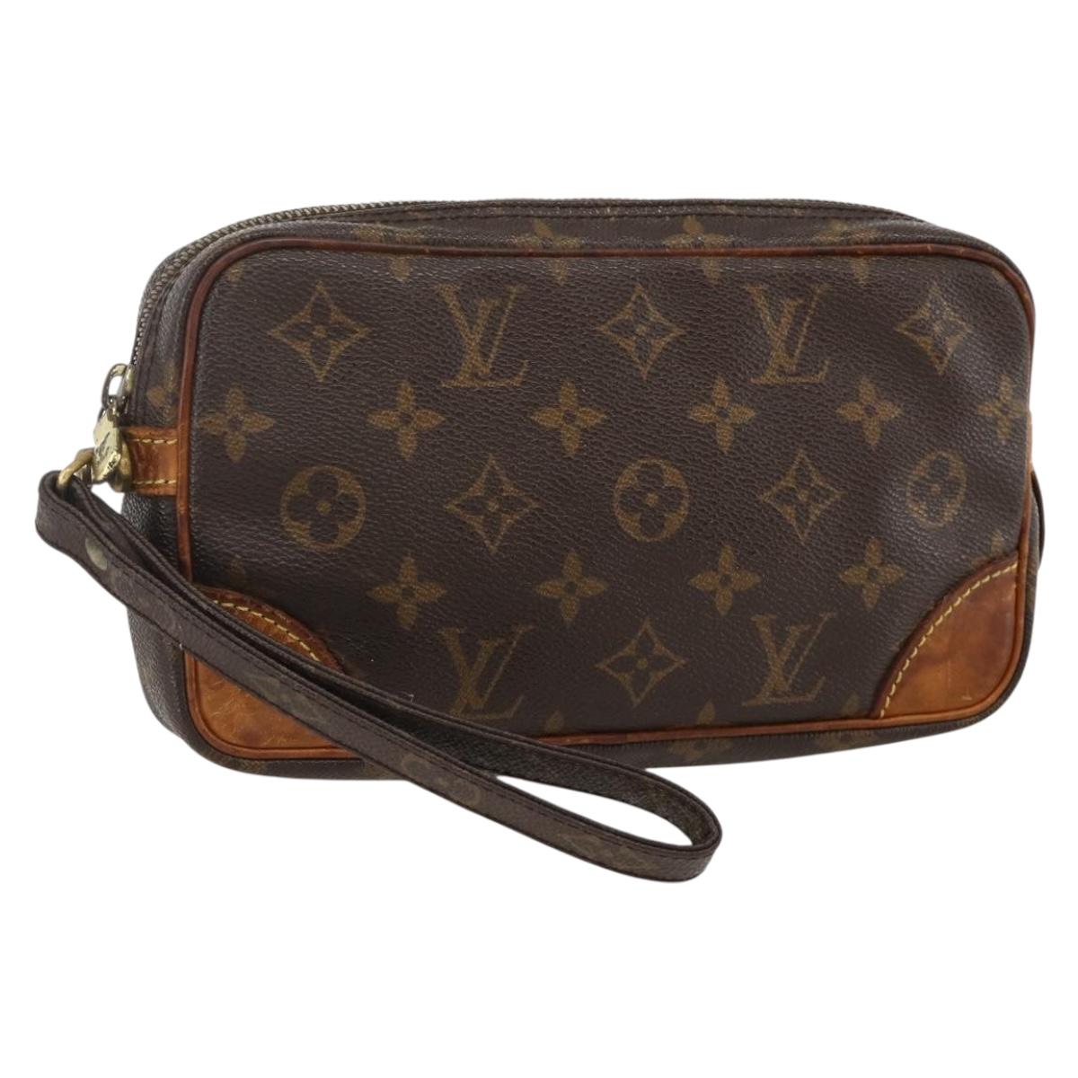 LOUIS VUITTON Monogram Marly Dragonne PM Clutch Bag M51827 LV Auth BA11355