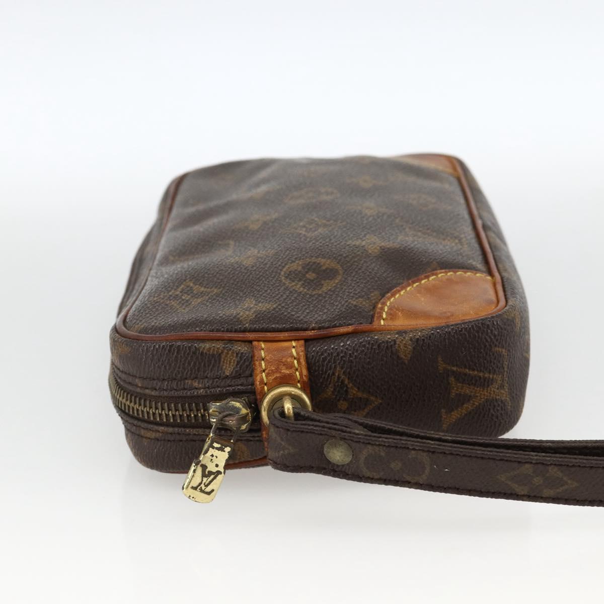 LOUIS VUITTON Monogram Marly Dragonne PM Clutch Bag M51827 LV Auth BA11355
